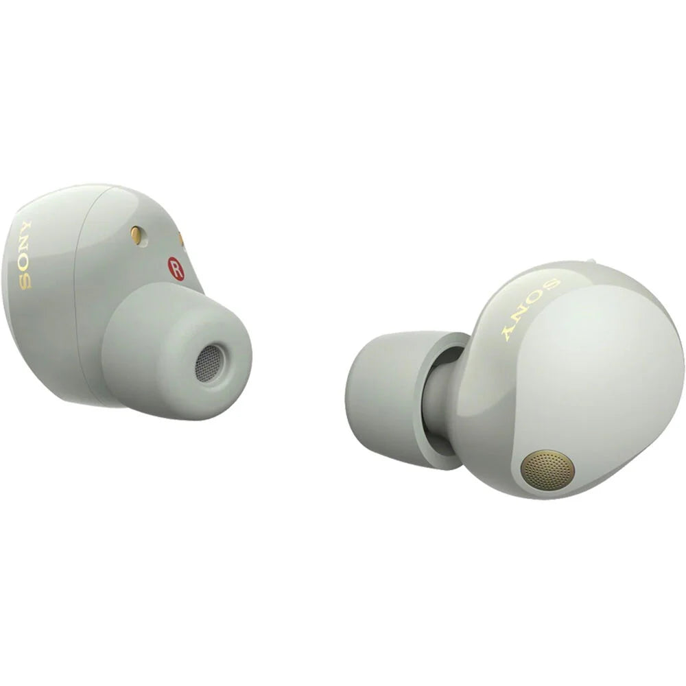 '-C Canceling (Black), Bundle Noise Case Enhanced -A Sony Wireless to -1000XM5 Memory Foam Cable Industry Tips, 1 Pack (Silver) with Silicone Ear Earbuds Protection & Leading Truly