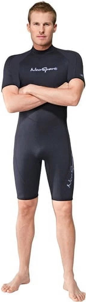 / Diving Suit Neosport (Black Men's Shorty Scuba Blue, 3mm X-Small) Wet
