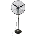 30" Fan Adjustable Jet Oscillating Black Pedestal 3-Speed Height Industrial
