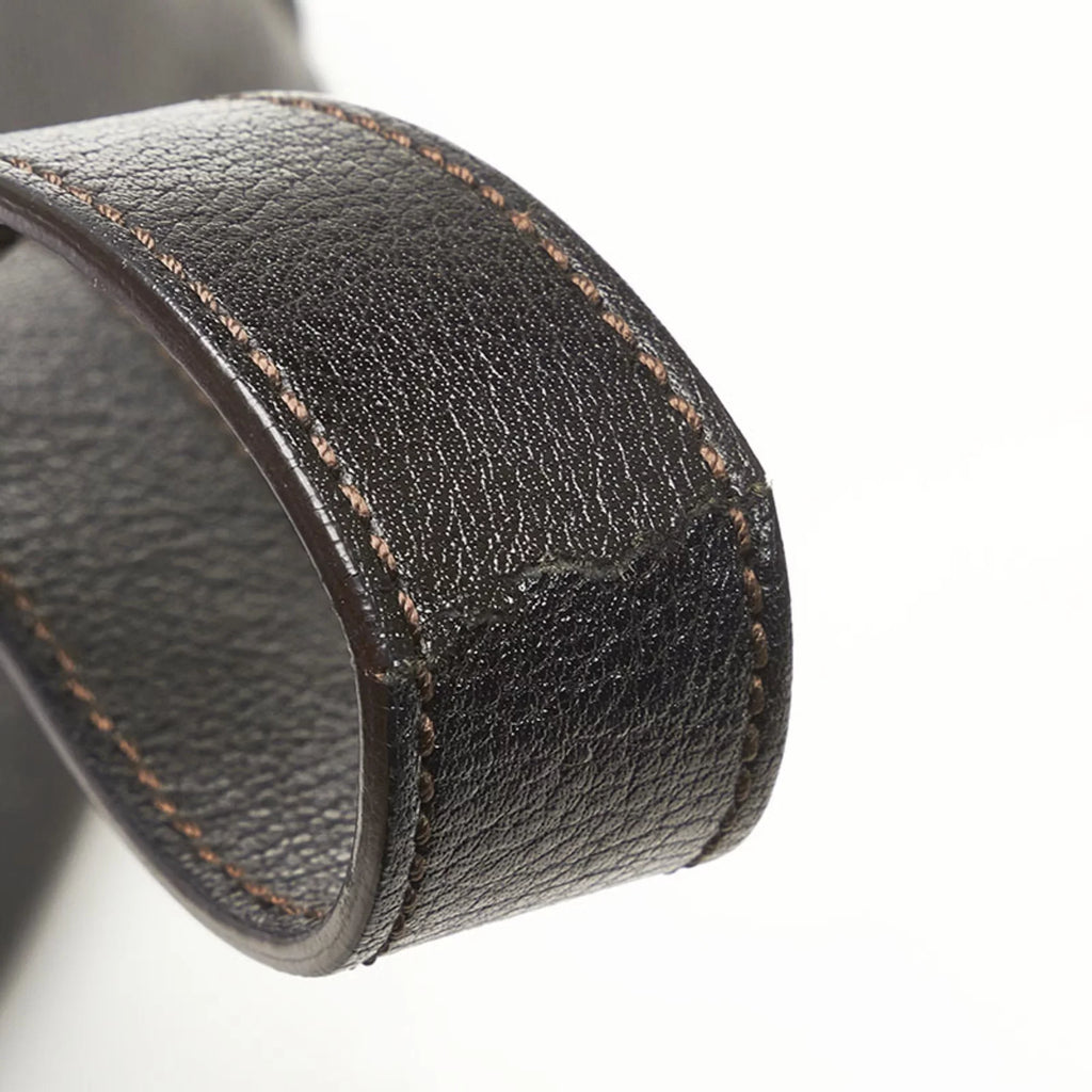 Cartier shoulder leather handbag bag Pre-Owned ladies brown (Fair)