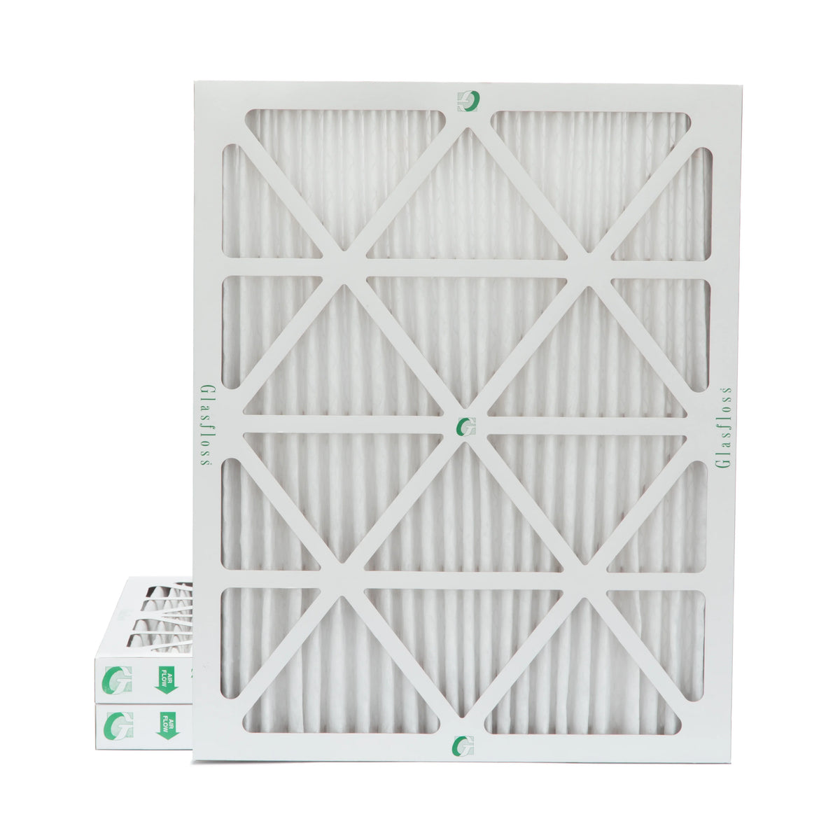 15-1/2 x Inch 2" of 3 19-1/2 Pack 10 Pleated Size: Actual Filters 1-3/4 by Air 16x20x2 Glasfloss. x