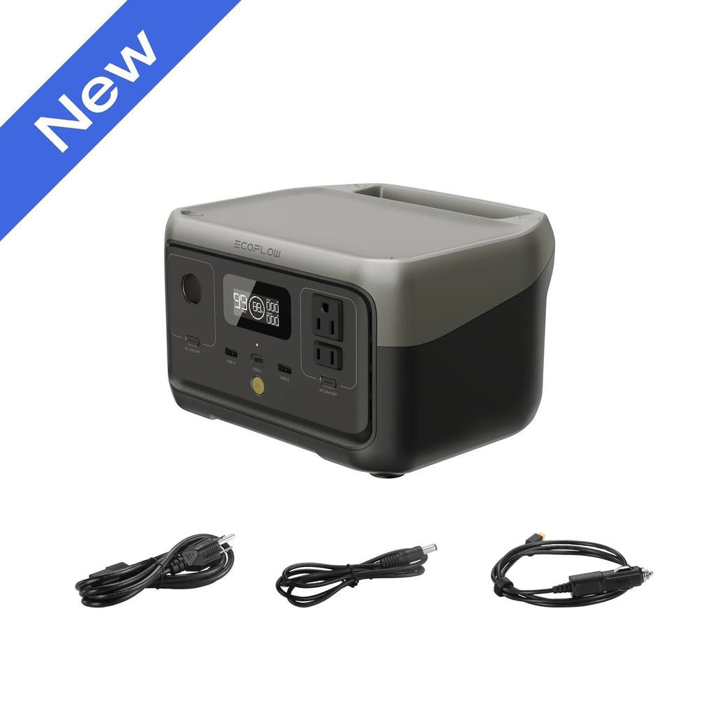 Station Fast 600W Solar Charging, Optional) Use,,Walmart Output Power Panel Battery/1 Camping,Home for 240,243wh LiFePO4 Exclusive EcoFlow 2 Portable Hour Outdoor Generator (Solar