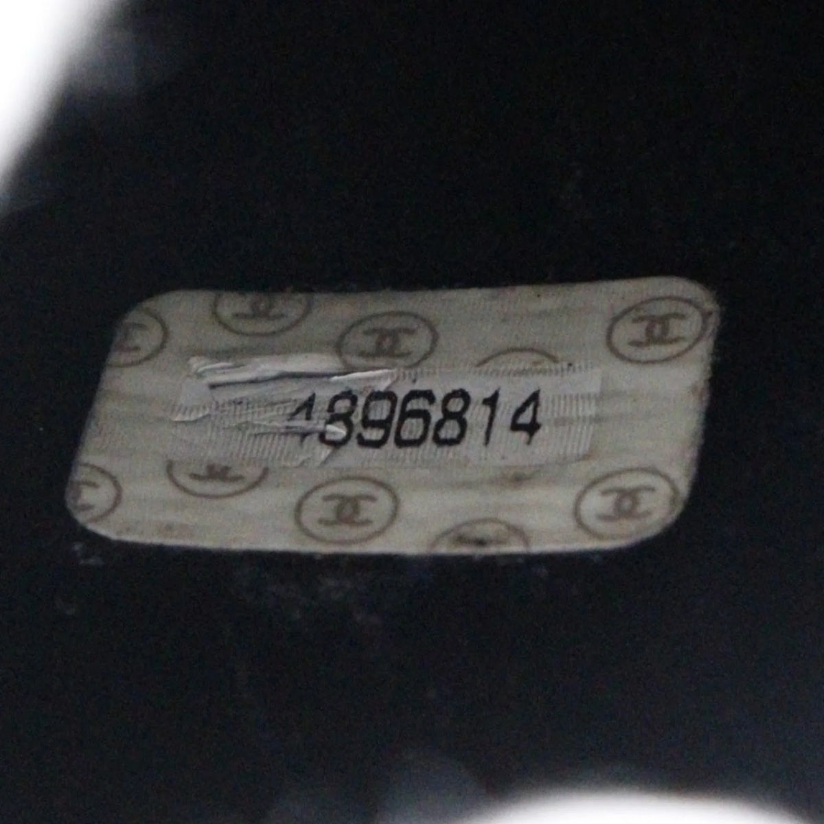 Zipper France in Coco (Good) Pre-Owned Matte Caviar Mark Vanity Made Handbag Ladies Skin Black