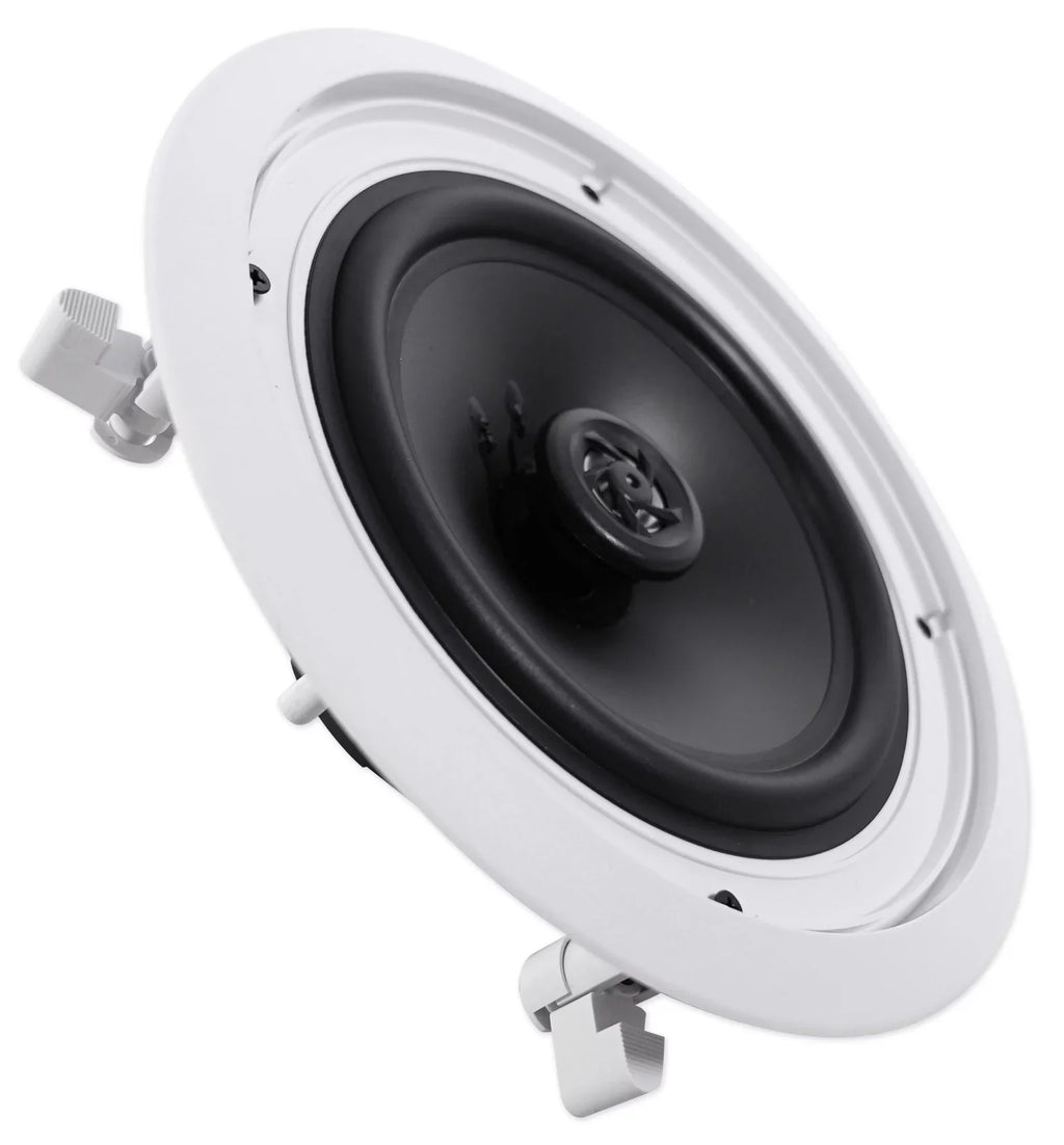 Speakers+Wall Ceiling Stereo+8 4-Room Controls Rockville Home White 8" Kit Audio