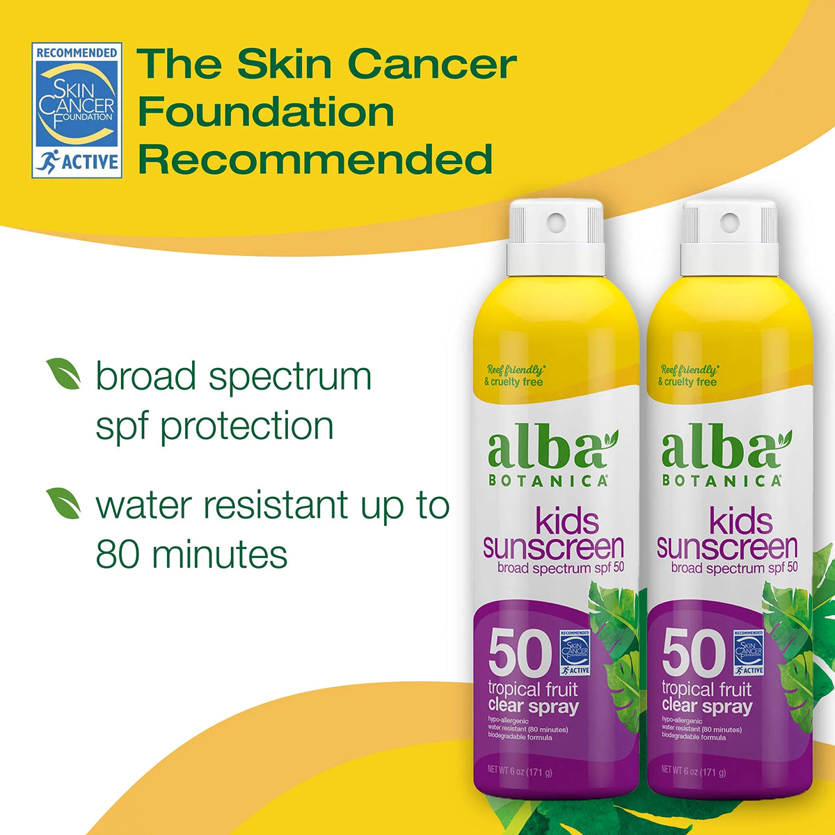 Defensive Alba Sunscreen Bottle (Pack Botanica Body, And Moisture Kids Sunscreen Spectrum Fl. Spray Hypoallergenic, Spf Oz. Tropical 50, For For Of 6 Kids, Fruit And Face 2). Broad