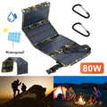 80W Power Charger Solar Panel Outdoor Phone Hiking Paddsun Camping Bank Folding
