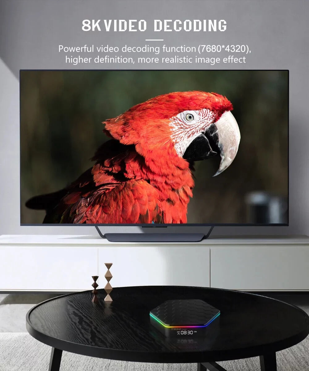 64GB Video Stream Smart Quad Box KingFurt Memory 6K 12.0 Core Android Plus Player 8K T95Z 2023