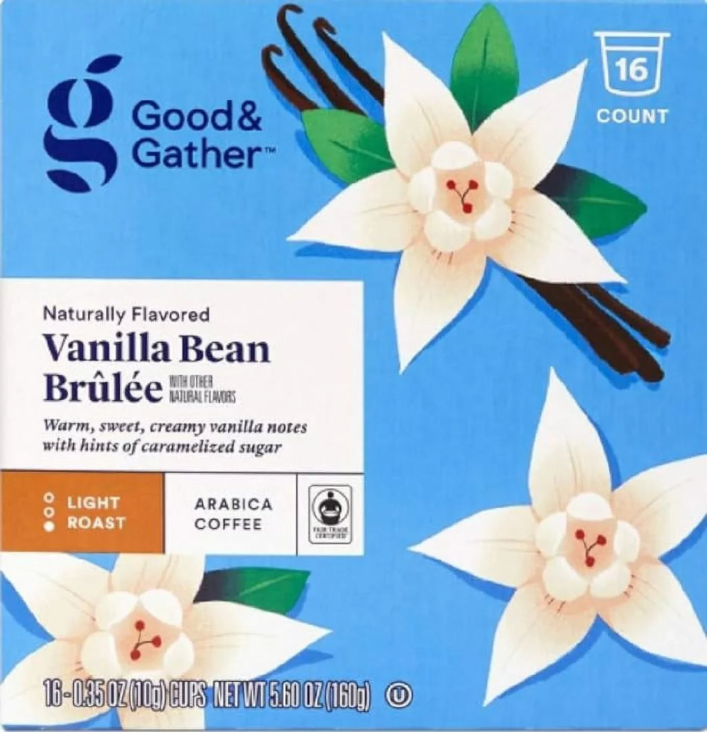 Cinnamon Trade Caramel, Bean 4 Salted Serve Toasted Pods Flavors Flavored Gather Naturally of Vanilla, Vanilla Count(Pack Bundle Fair of and Single Carmel Brulee and Coffee Almond 4) Certified,16 Good