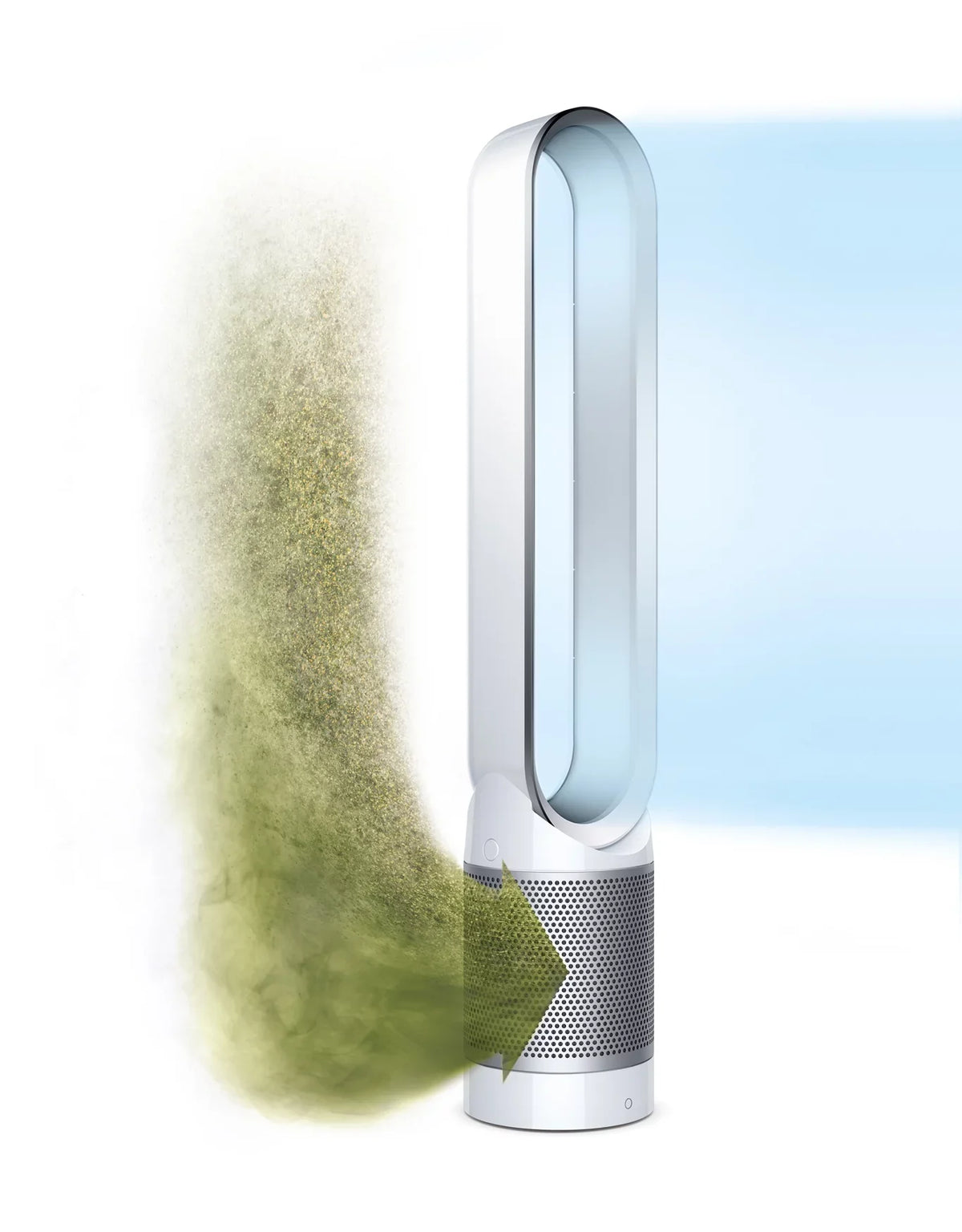 Connected Refurbished Dyson Fan | Tower TP02 WiFi Cool Pure White/Silver | Purifier Air Link