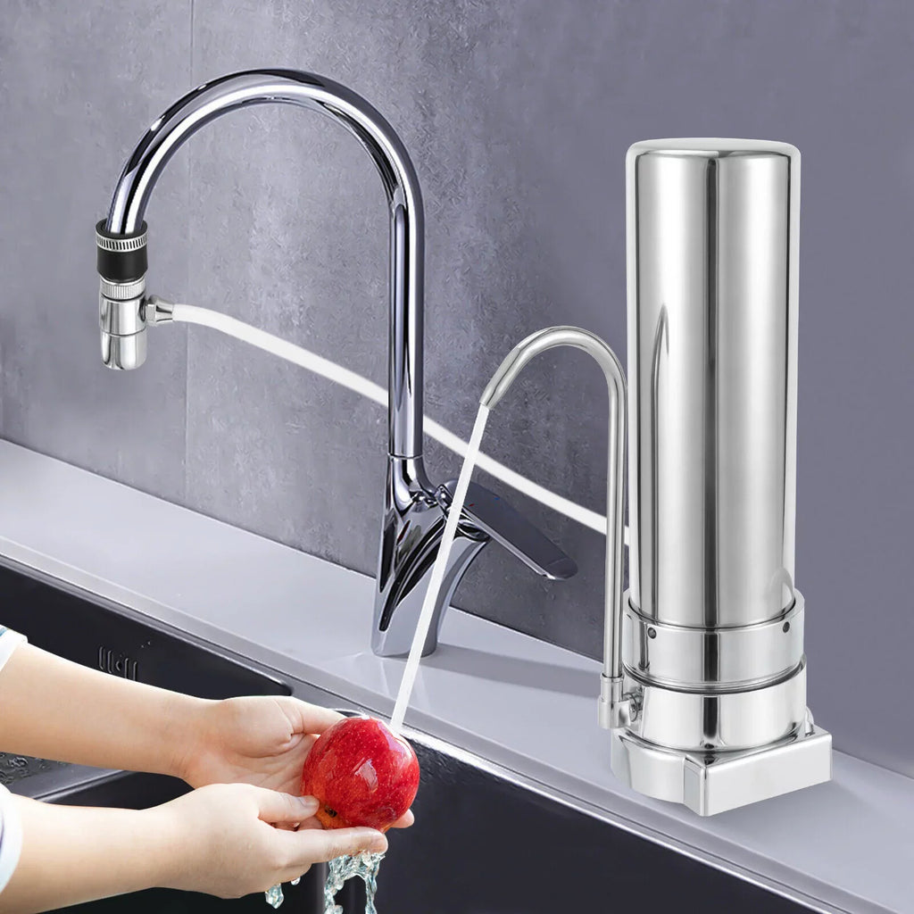 System Filter Filter Stainless Silver Tap Filtration Drinking Countertop Sink Moisture