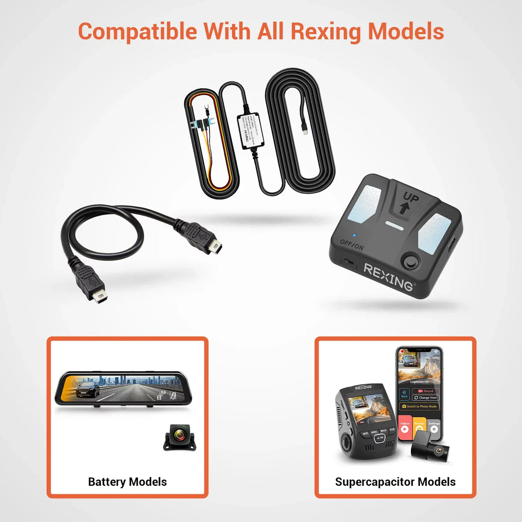 Kit Hardwire Mini- Port Models All Cam Intelligent for Rexing Rexing Dash