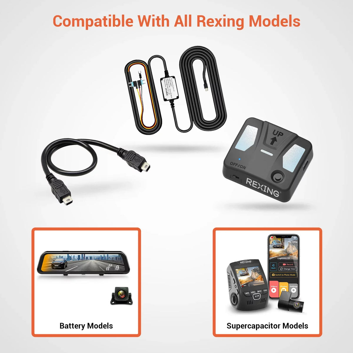 Kit Hardwire Mini- Port Models All Cam Intelligent for Rexing Rexing Dash