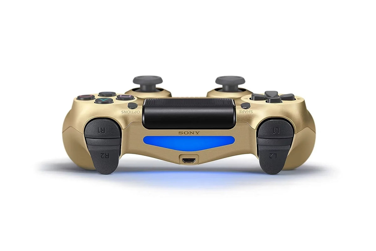 Pre-Owned (Refurbished: Earbuds Dual For Bundle Shock Gold + New) Wired Console Controller Like Gaming PS4 Sony