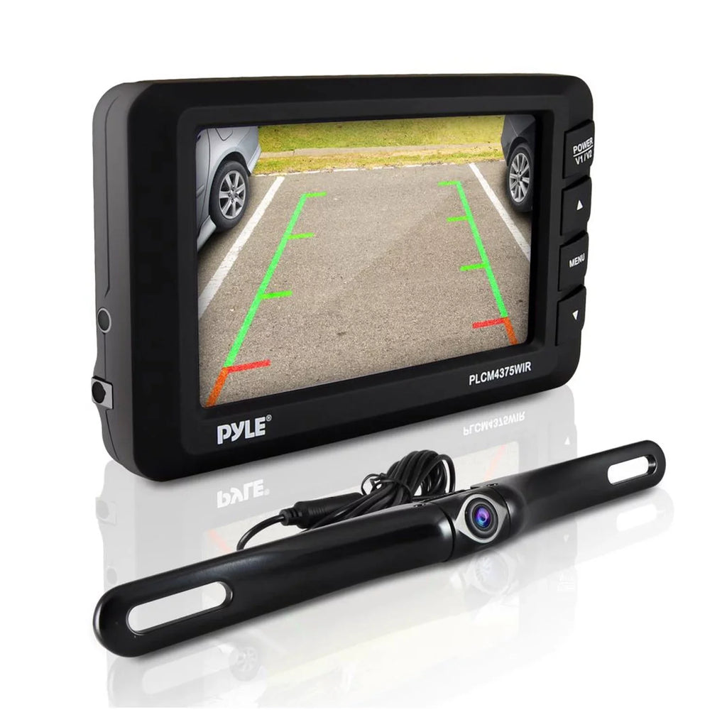Inch Backup Rearview Pyle Camera with 4.3 Adjustable Monitor PLCM4375WIR Car