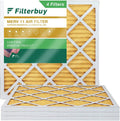 11 Filters Filterbuy Pleated 22x22x1 Air (4-Pack) Furnace