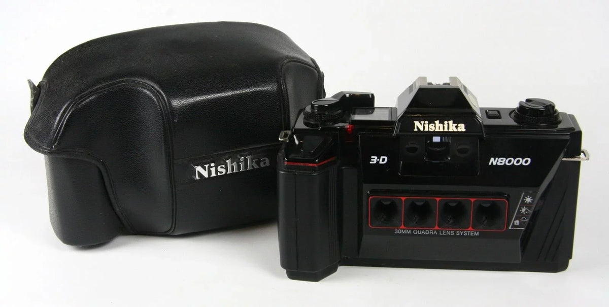 N8000 Original gif Nishika Stereo 3D Case Animated Camera w/ tested/functioning - - -