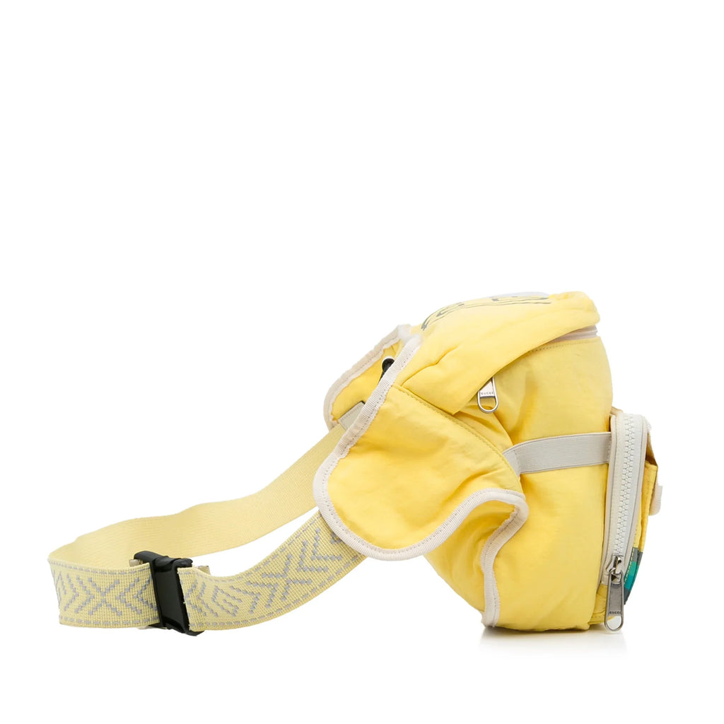 Blind Nylon For with Defects) Fabric Belt Authenticated (New Unisex Love Gucci Pre-Owned Bag Yellow