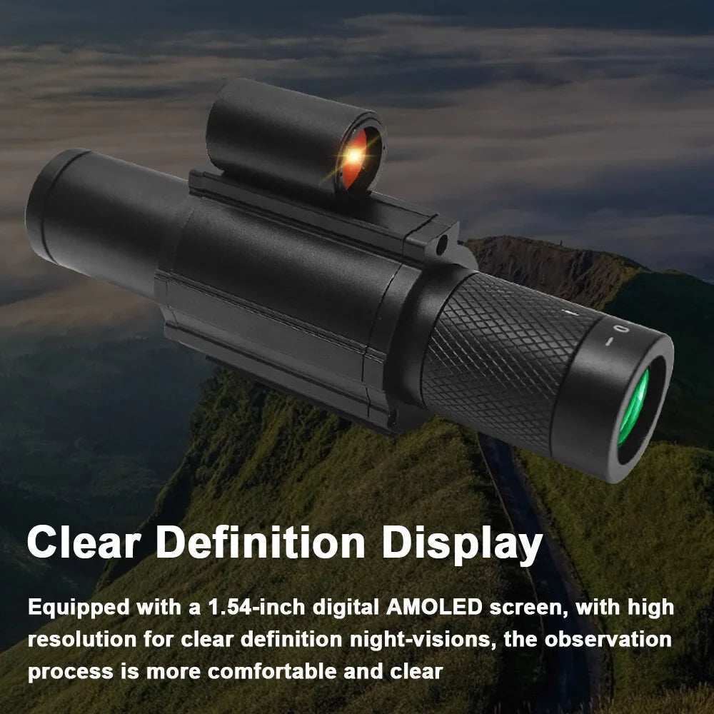 for Infrared Night-Visions Wildlife Telescopes Monocular Video 1.54inch Video Digital Photo Observation Camera Use Vesseling Fishing Recording Display Day Night Device Sight Portable Taking