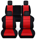 Cotton Shields:Black Jeep Wrangler & Rear T259-Designcovers Split Seat 2011-2012 and - Front Red Bench 4-Door Fits
