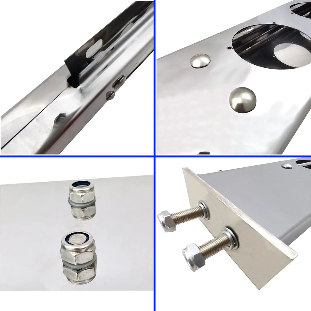 Bracket Semi Straight Trucks Hanger Mudflap Spacing Bolt Spring Stainless Loaded Length Set Mud for Holder Steel 30" fit 2.5" Flap
