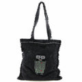 Cocomark Chanel Robot (Good) Hardware Pre-Owned Unisex Bag Black/Silver Tweed Tote A94646