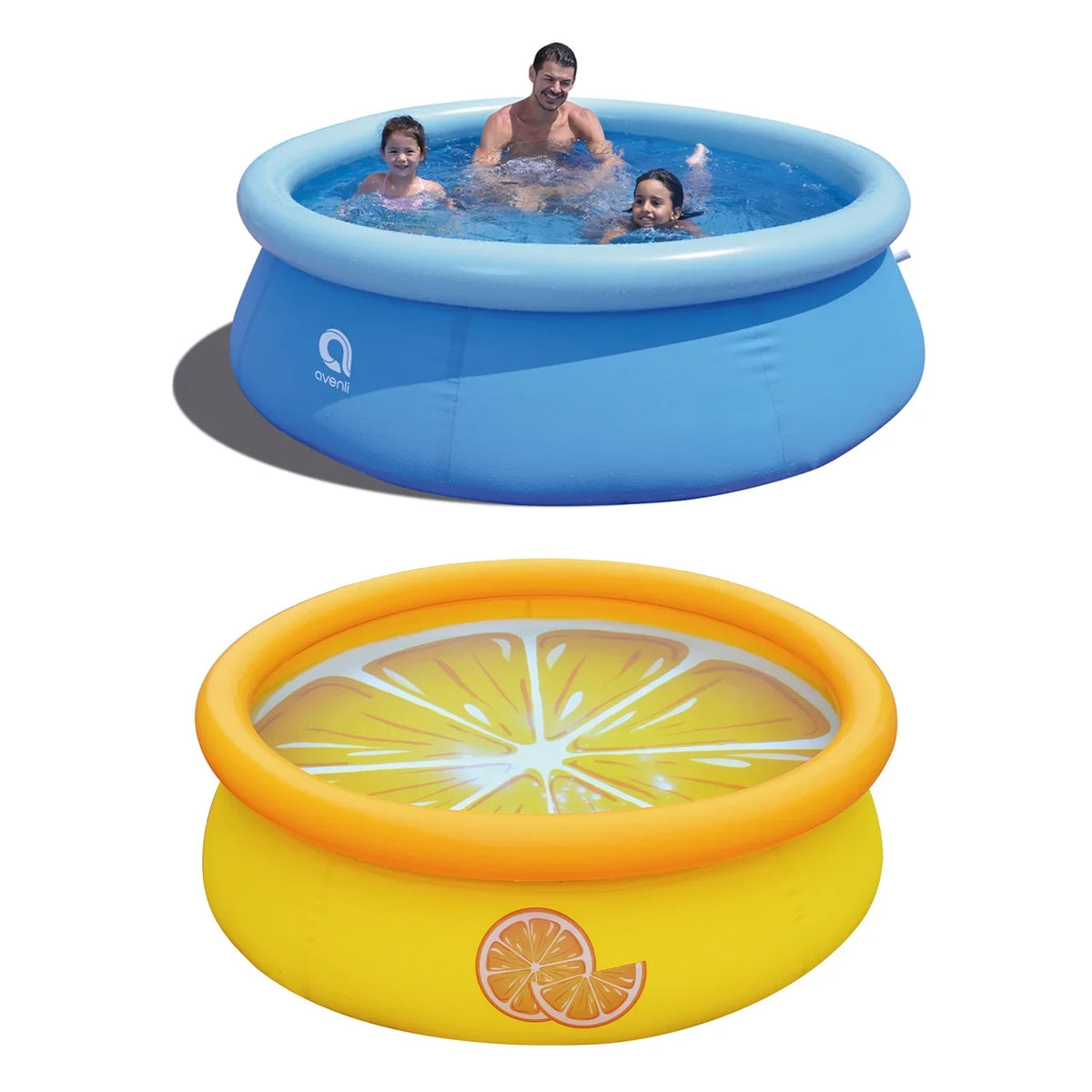 Pack) Outdoor Prompt Pool (2 Inflatable Orange Set & JLeisure Swimming