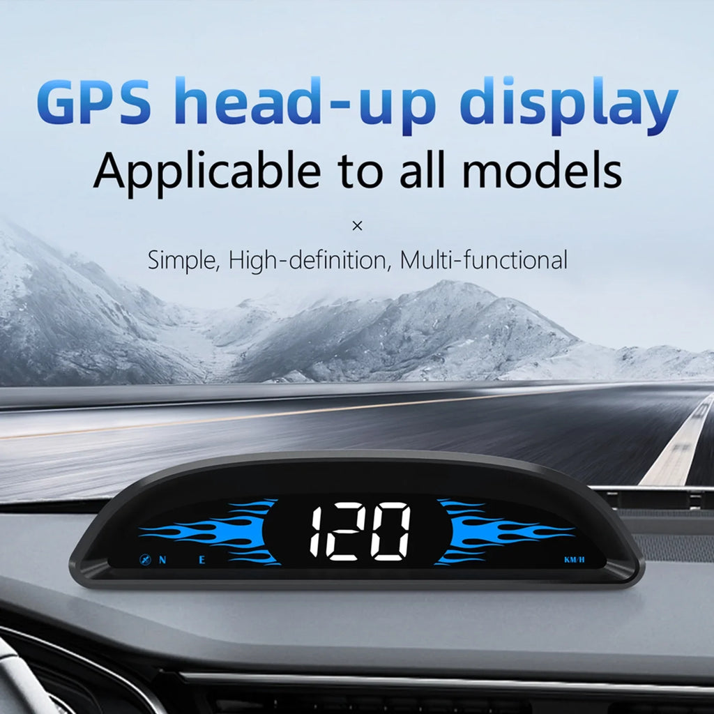 Speed/Time/Direction, Overspeed Nebublu Speedometer, Vehicle Head-Up Display Digital Screen, Dual System Alarm