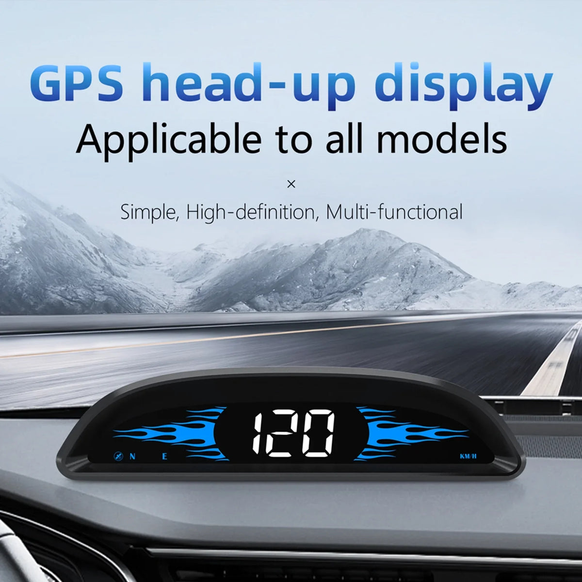Speed/Time/Direction, Overspeed Nebublu Speedometer, Vehicle Head-Up Display Digital Screen, Dual System Alarm