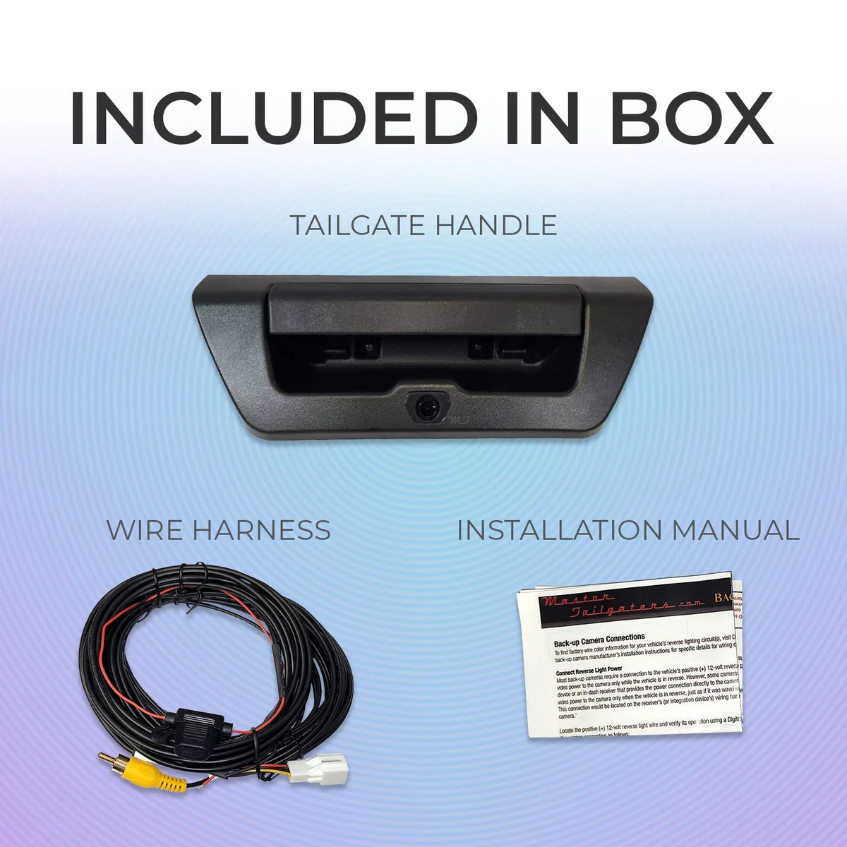 Tailgate Hole Master for with - (2015-2017) Black Ford F150 No Camera Key Backup Handle Tailgaters