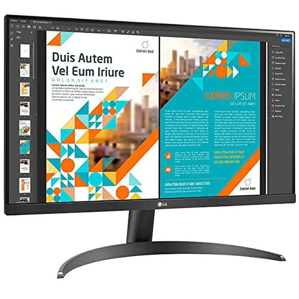 99% 3-Side Borderless Gamut, x - sRGB 24” 24QP500-B Color 75Hz, Rate 10, 1440) Display, FreeSync, Design Black (2560 Refresh Virtually