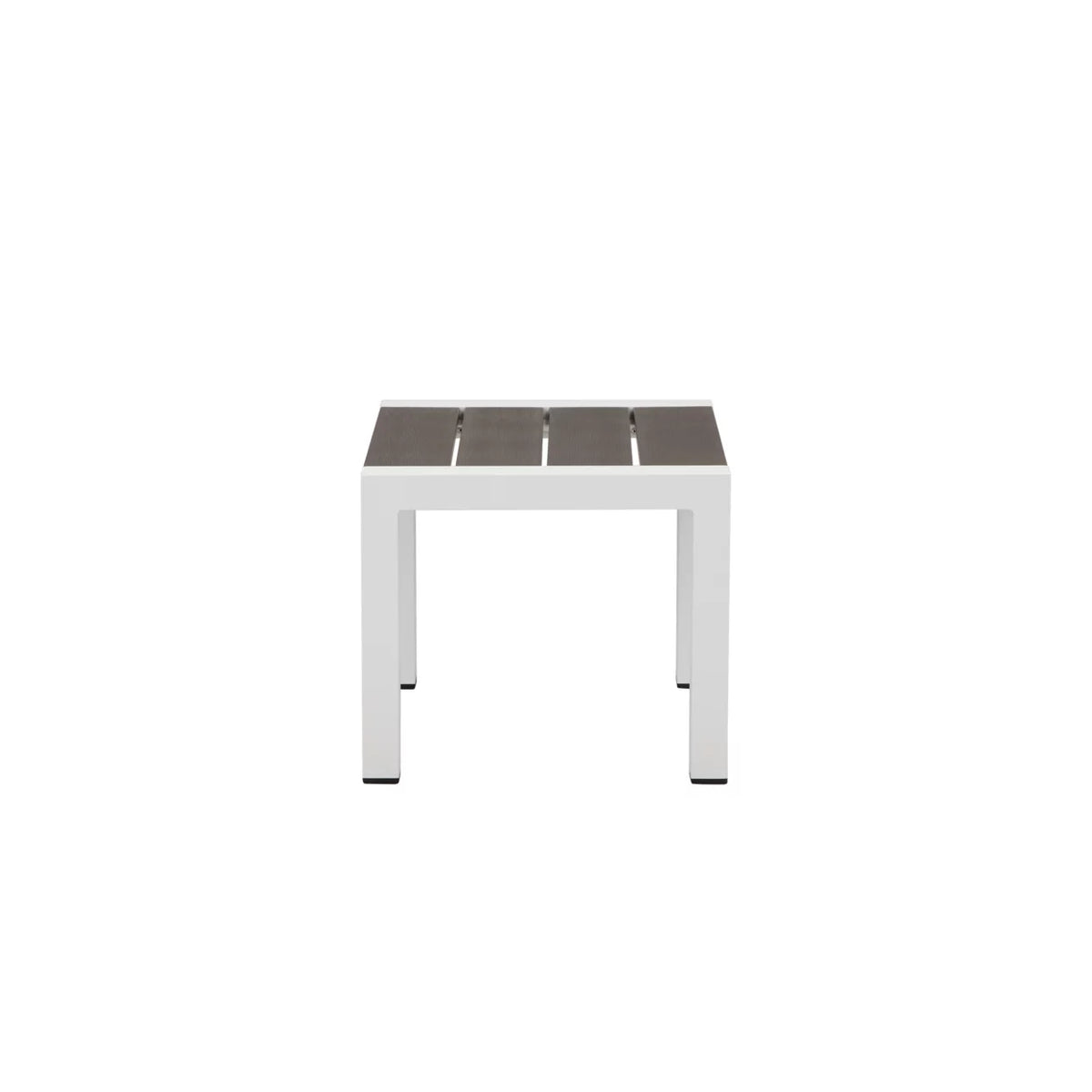 Smooth Frame- Side Gray Josh Polyresin Sherpi Saltoro Planks, 18 End Table, Inch Aluminum