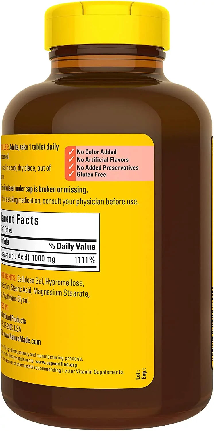 Day Immune for Vitamin 300 Nature Supplement Dietary Support, Made C 1000 Tablets, mg, Supply 300