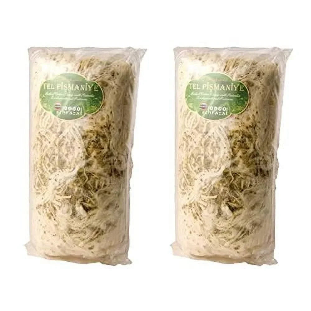 Oz Cotton Traditional 2, Pack Turkey, Tel Halva, Candy, Turkish 8.8 Pismaniye Floss (Pistachio), Of