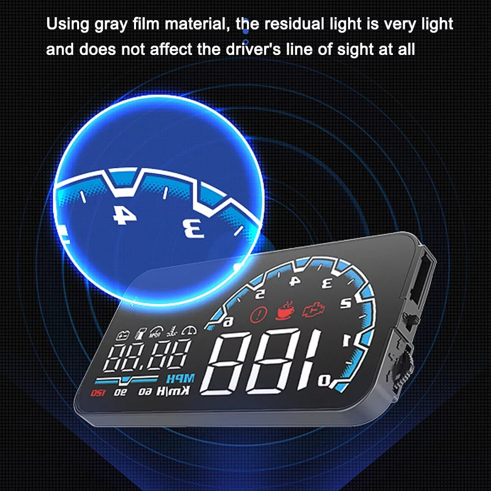 Optimize and Oil Gauge, , Performance Driving Moisture Voltage ， Display Time Projector, Total Consumption Up Apexeon with Car Driving Speedometer Temperature Head Your Digital