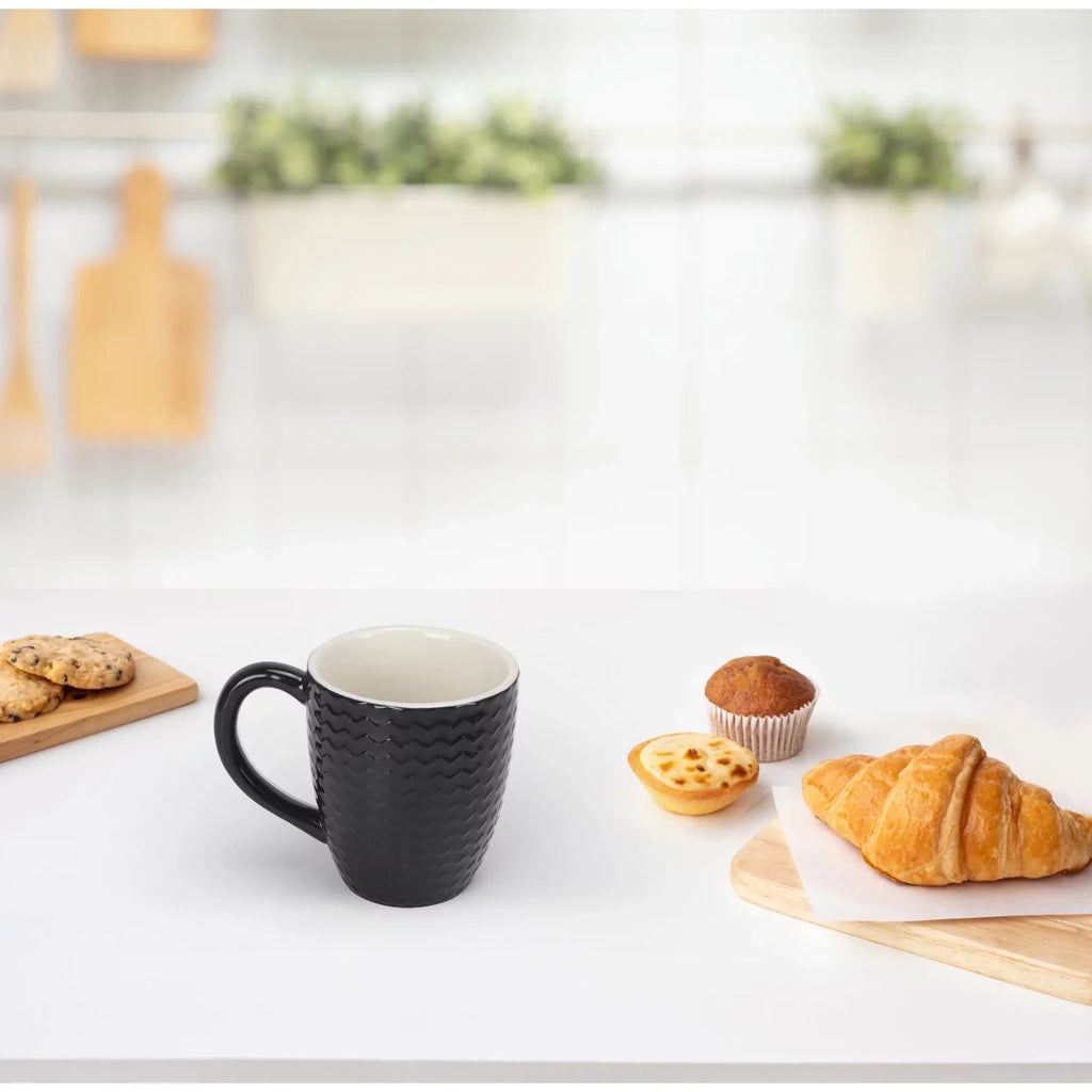 Coffee, Black, Ceramic, 11.95 for Coffee Set, Coffee Floz Milk, 6 Moisture, Cup Mug Pack