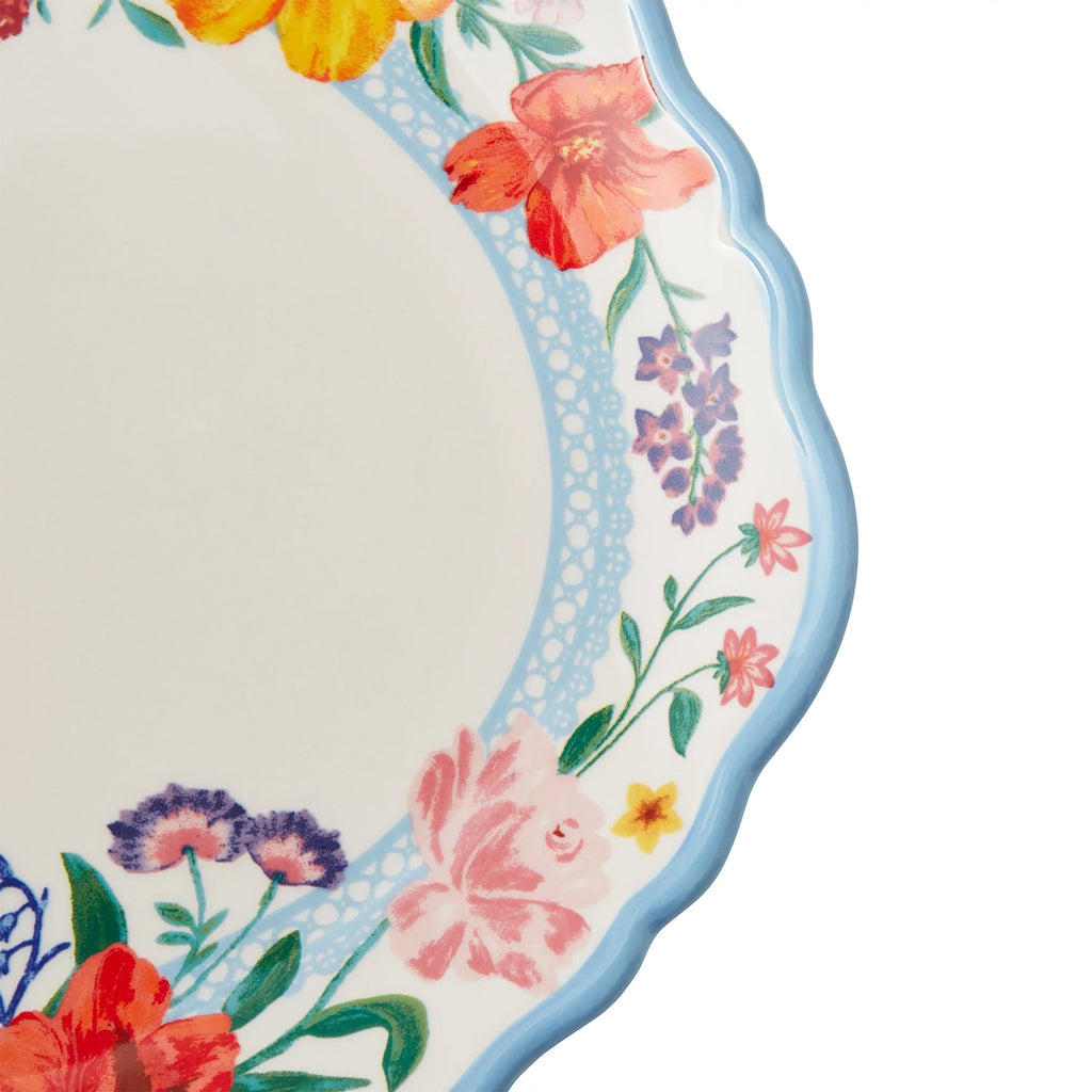 Woman Pioneer Serve The Stoneware Blooms Brilliant Platter
