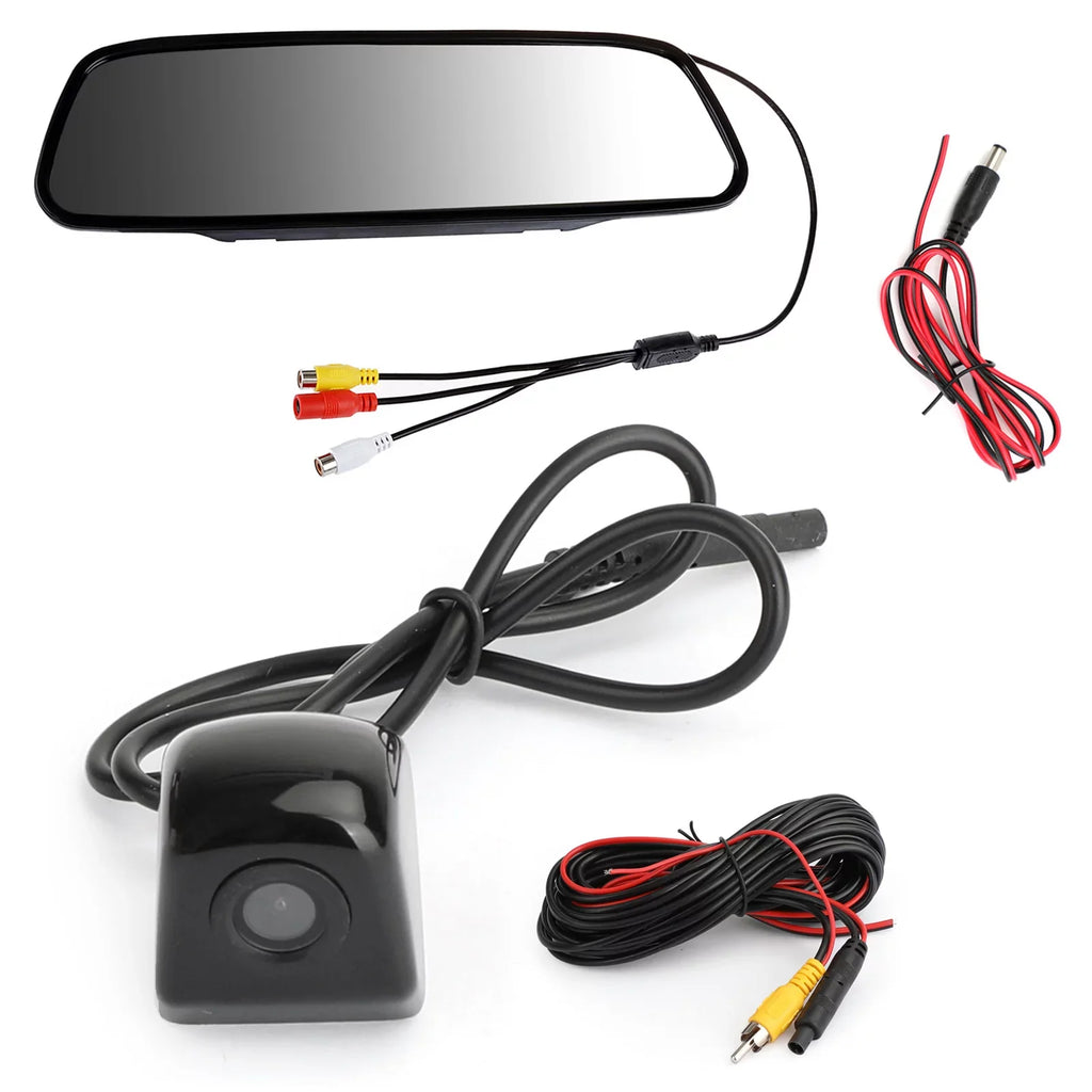 5.0" 2- Mirror System + Universal Camera Monitor Mad Kit Vehicle Car Hornets 170