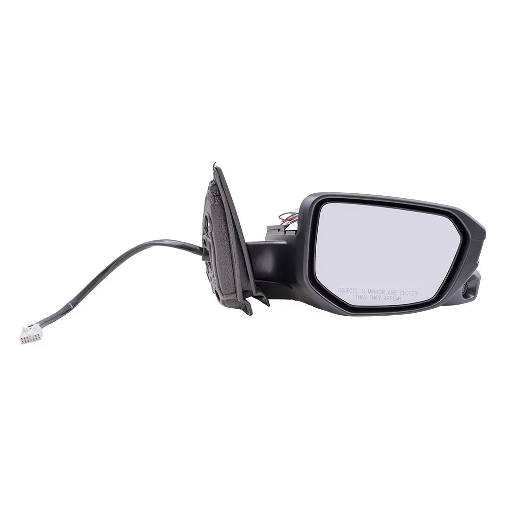 Camera To Passenger With Paint Right Match Aftermarket Heat-Side Brock Without Power Signal View Black Mirror Replacement
