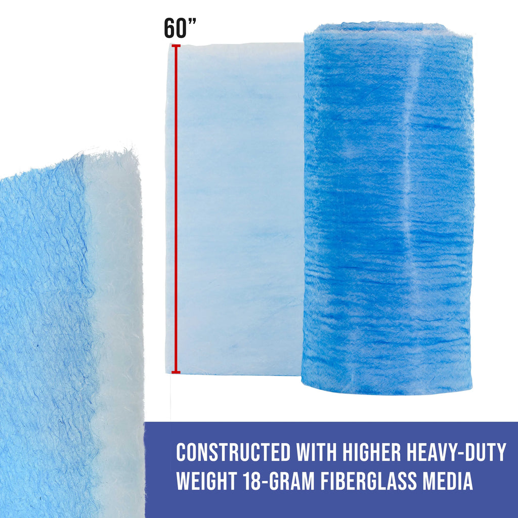 Paint Elite Refinish Roll, Premium Arrestor Paint Filter Paint Captures Traps - Spray Gram Auto 18 Overspray - Heavy-Duty x 200' Particles 60" Booths Booth Fiberglass in Autobody Exhaust Master
