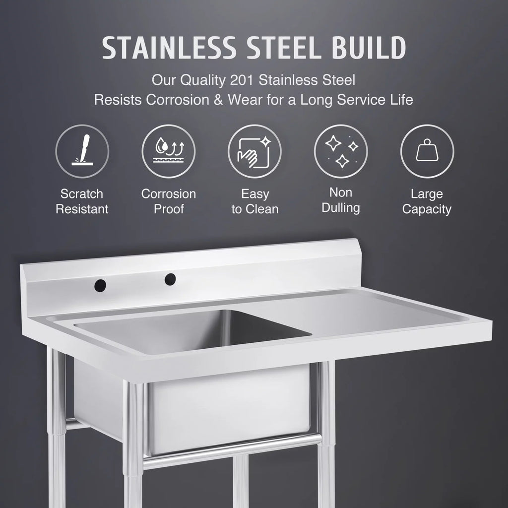 Commercial Strainer Wilprep for Steel Stainless Bar Kitchen Backsplash Utility Drainboard Sink w