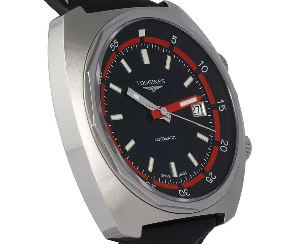 Watch L2.795.4.52.0 Diver Steel Mens Strap Longines Calendar Heritage Automatic