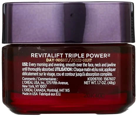 Moisturizer Skin for Paris RevitaLift L'Oreal Deep-Acting Triple Power All Types, 1.7 Ounce
