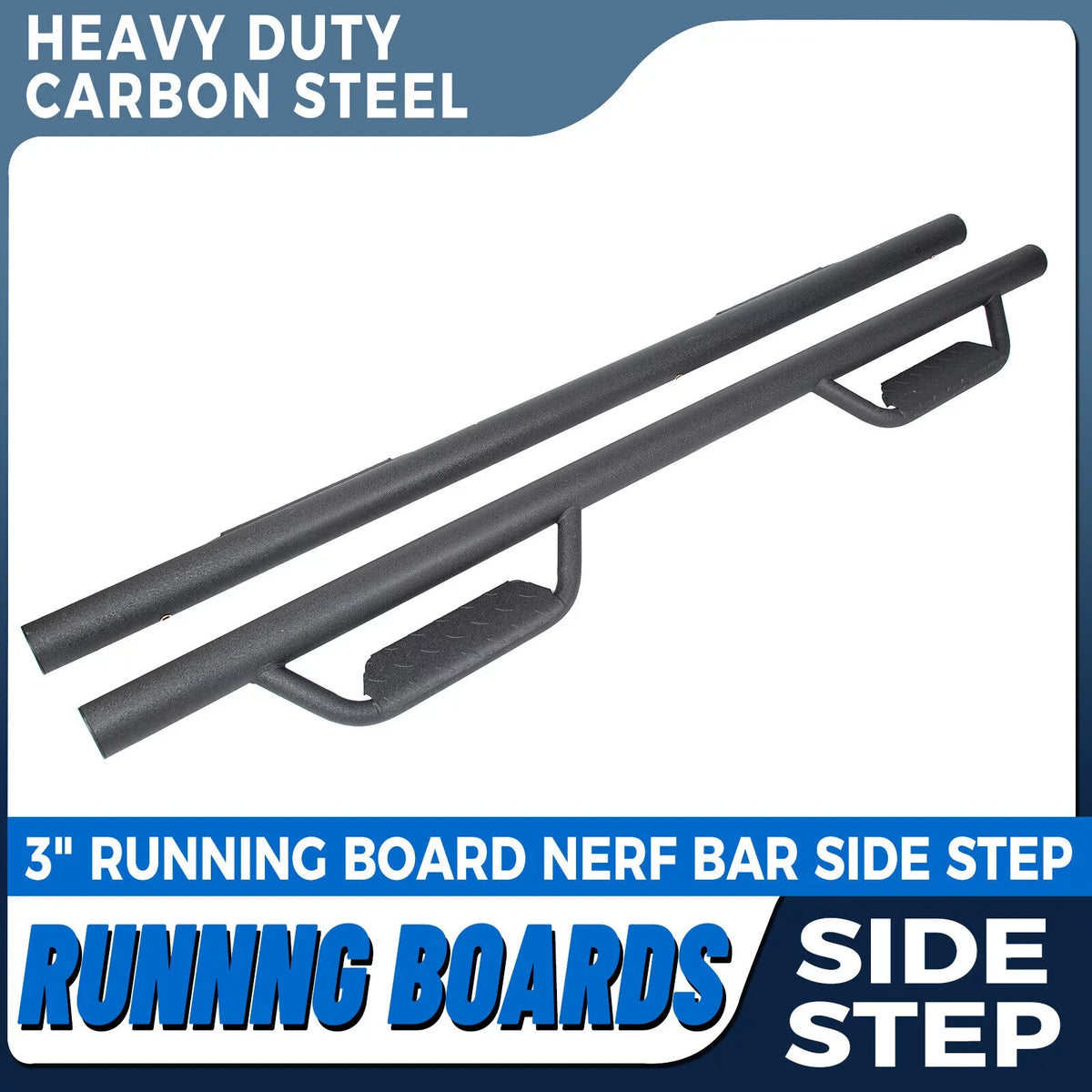Side Steps Toyota Bar Cab Hoop Black Nerf Board Bars Dropped Door for Matte Tacoma Double/Crew 2005-2023 Running Steps Kojem