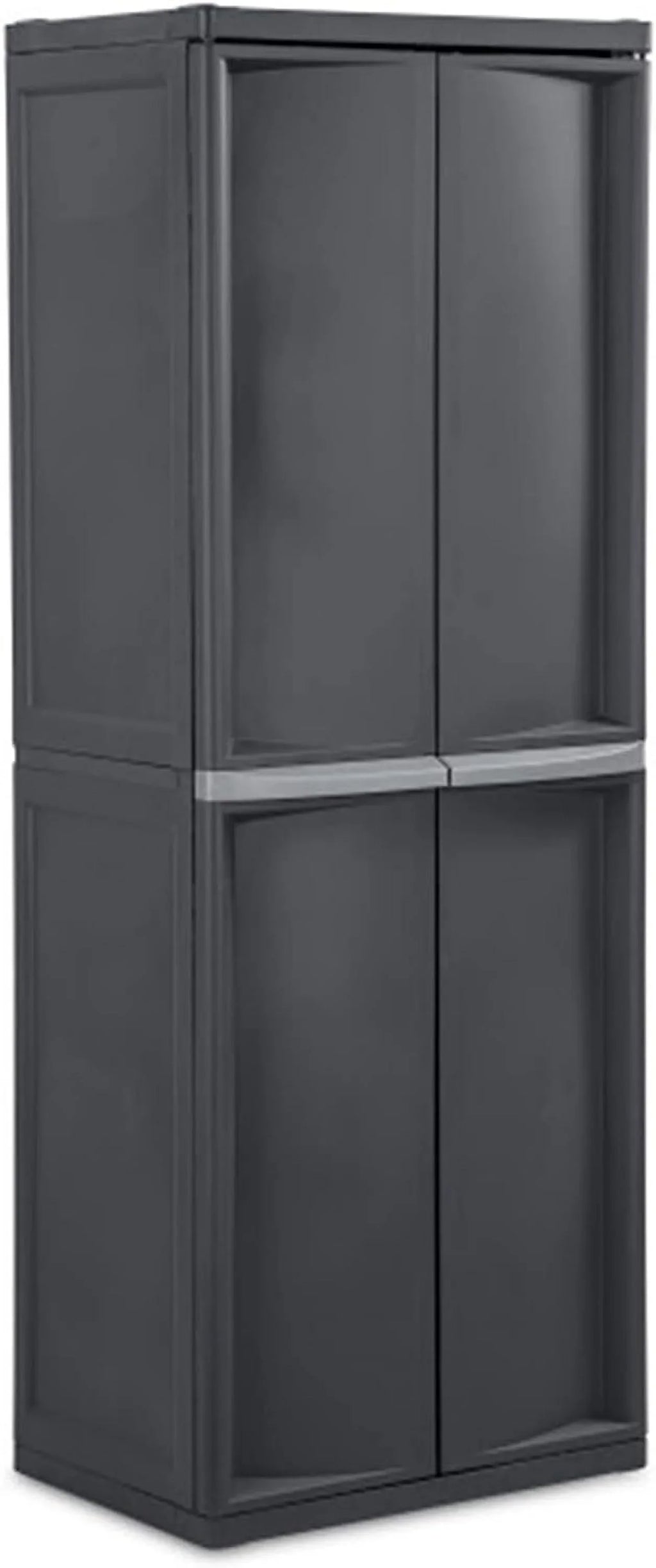 and Organize Heavy Storage Unit, Shelf Duty the Garage, to 1-Pack Basement, Plastic Bins Mudroom, Easy Attic, Gray, 4 Cabinet, Assemble in