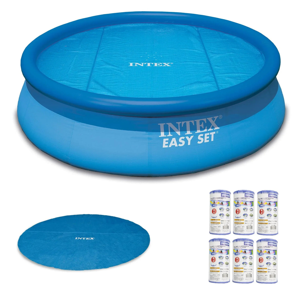 18’ Pack) Pool, A & (6 Shield Type Round Filter Intex Pool Solar Inflatable Round
