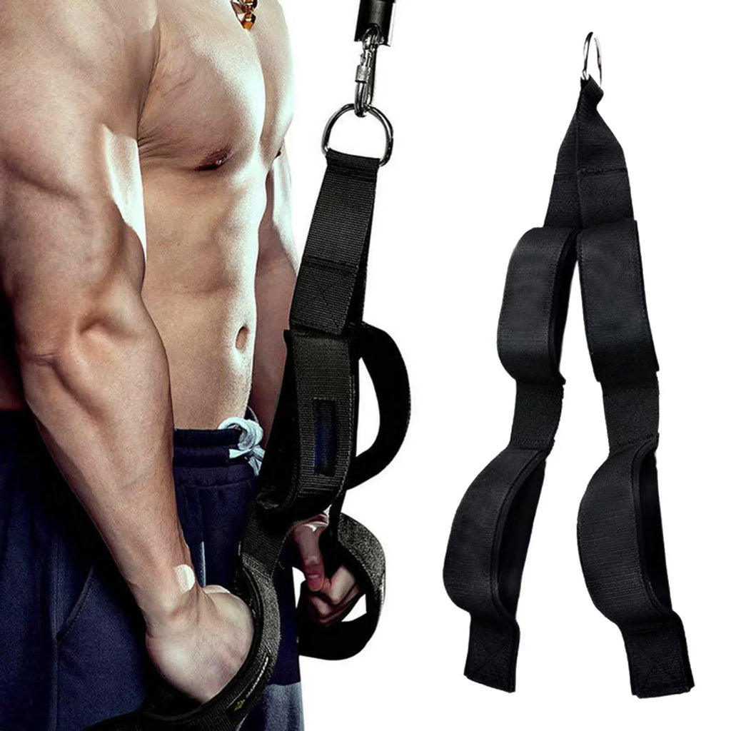 Arm Gym Handles Lifting Tricep Attachment Abdominal Cable Training Grip Machine Strap Weight Heavy for Equipment Duty Strap