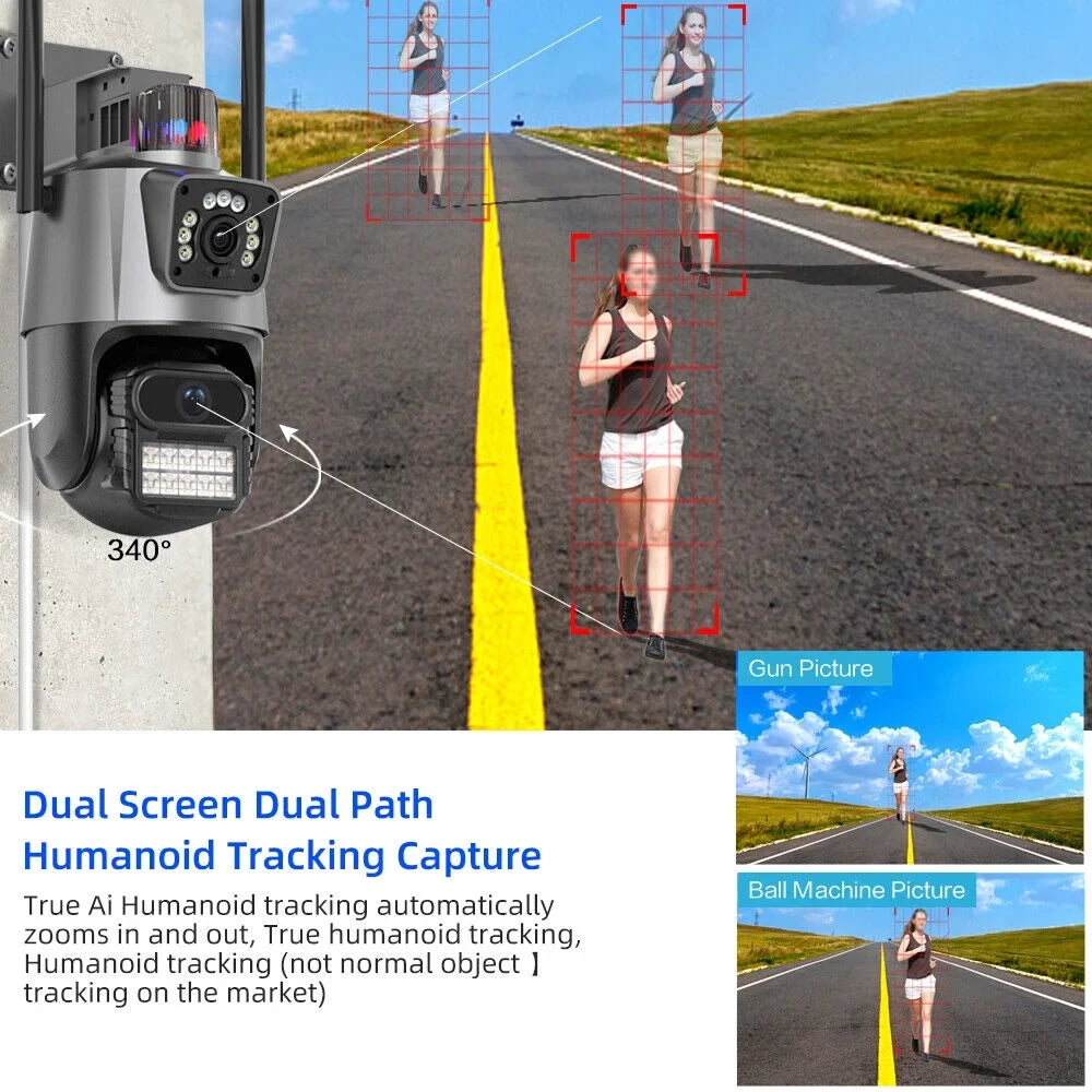 Dual Camera Moistureproof 1080P Antenna Real-time Audio Enhanced Two-Way Outdoor IP66 Card Slot