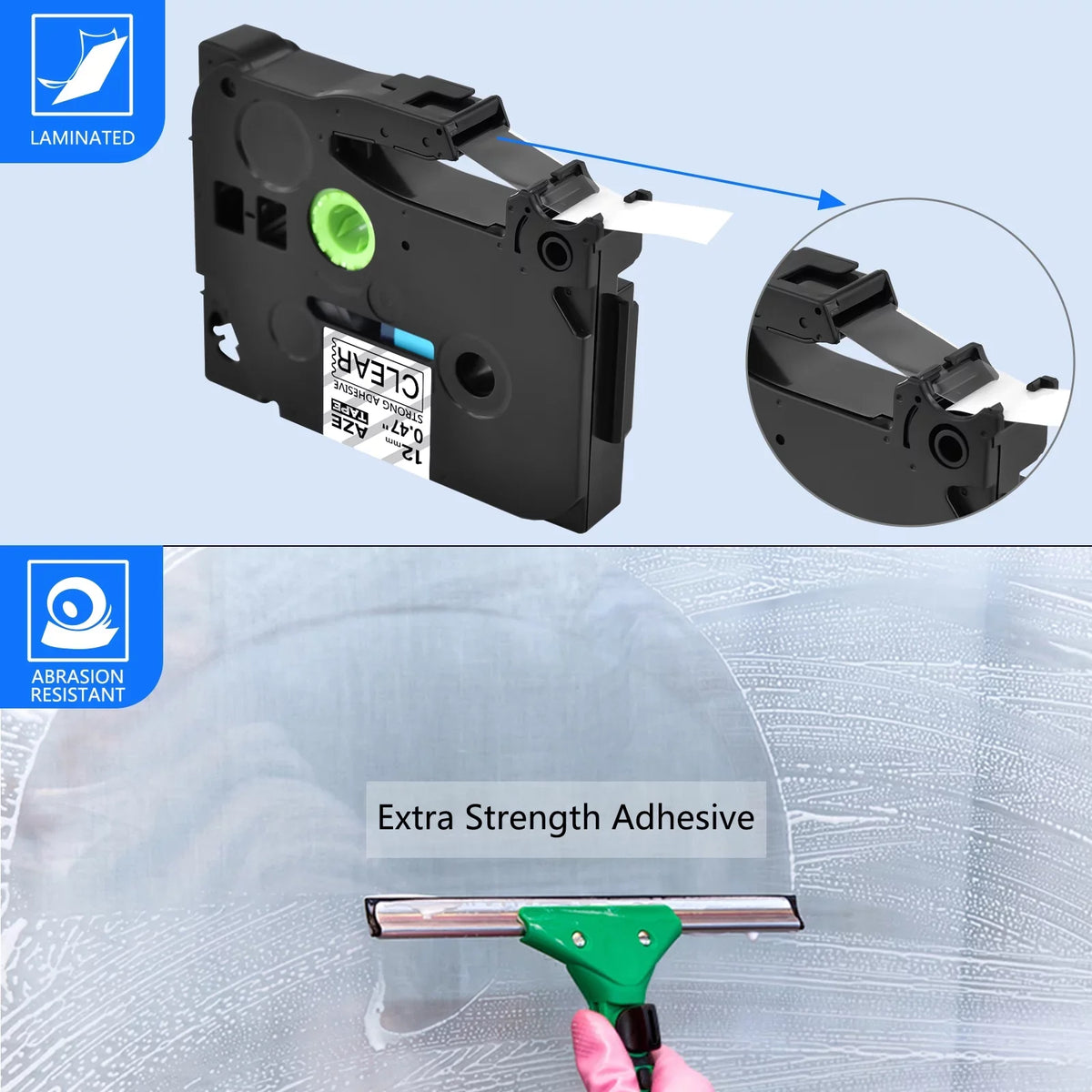 '-S131 -131 TZe TZe-131 for Label P-touch on 12mm Extra Strength Laminated 30PK Tape Brother Fits Black TZe-S131 Clear