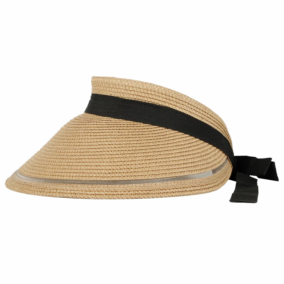 Packable Womens Sun (Beige) Hat Beach SLV1280 Brim Wide Summer Visor