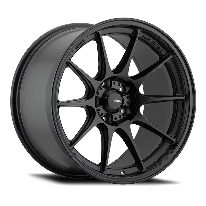 5x100 Konig Black 57B Wheel Semi-Matte Dekagram 17x9 +40et